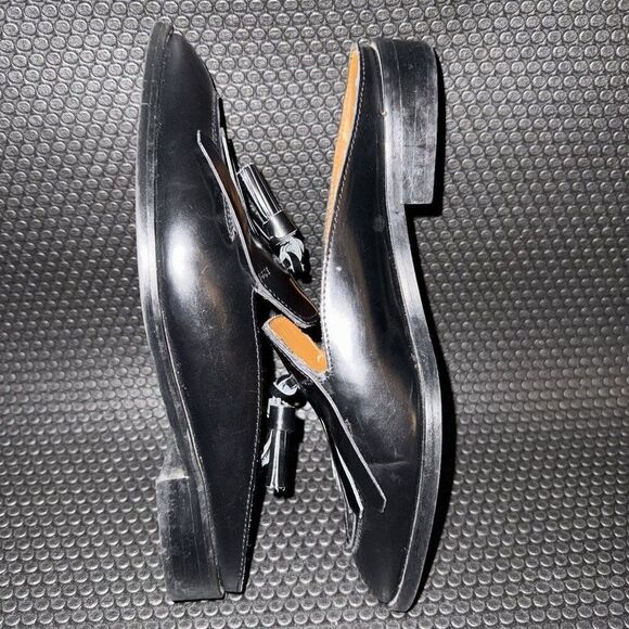 Everlane Slip On Black Leather Tassel The Modern Loafer Mule Women’s Size 6 - Picture 5 of 8